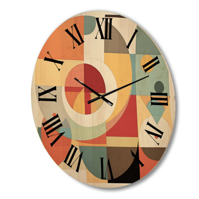 Horloge murale en bois massif Pingry