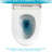 White Ceramic Toilet With Dual Flush - Fade- Glaze, Soft Closing Lid Function Quiet