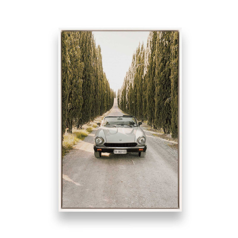 Impression sur toile roulée Tuscan Road Trip, H 18,75 po x l 12,75 po x P 1,75 po, Cadre flottant blanc opaque