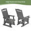 Poly Lumber Patio Glider with Removable Cup Holders-1570541897