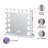 Makeup Vanity Mirror with Dimmable Bulbs Lights Bluetooth Tabletop Wall Mount Metal White-293859993