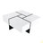 Coffee Table With 4 Hidden Storage Compartments, Square Cocktail Table With Extendable Sliding Tabletop, UV High-Gloss Design Center Table-141965536