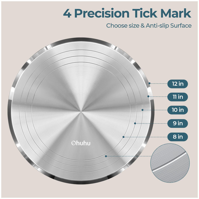 Cake Stand, Ohuhu Aluminium 12''Cake Turntable Decorating Bakery Supplies - BPA-Free Frosting Spinner Rotating Revolving Lazy Susan