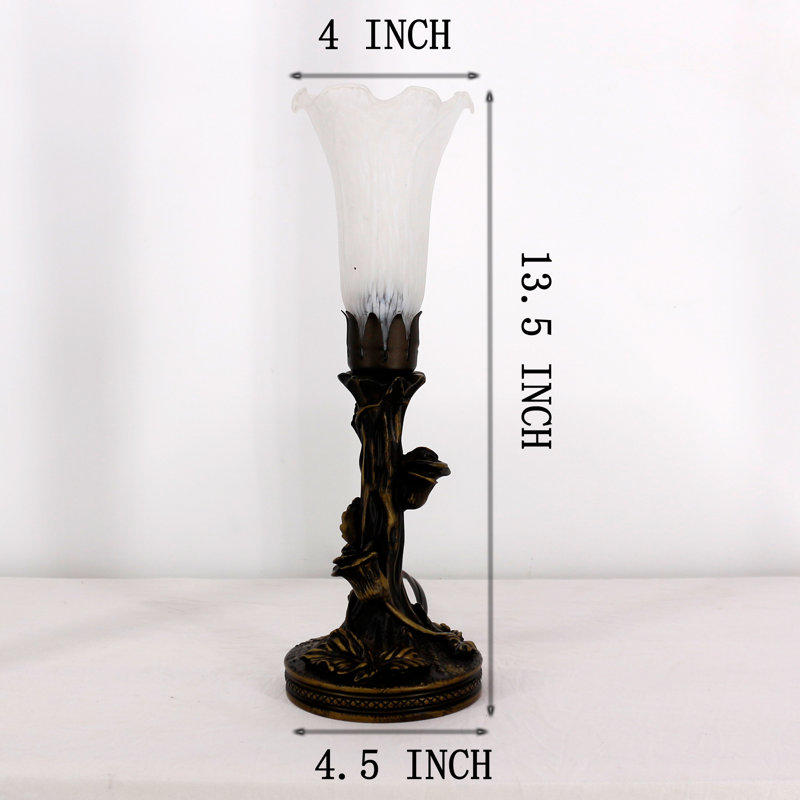 Ameya Resin Desk Lamp, White Alabaster