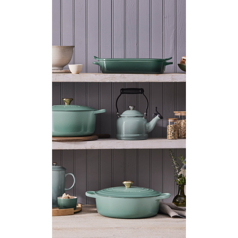 Le Creuset Demi 1.25 Qt. Enamel on Steel Tea Kettle, Sea Salt