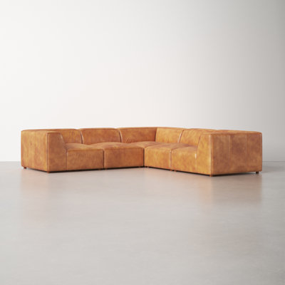 Ritchie Leather L-Shaped Sectional Symmetrical