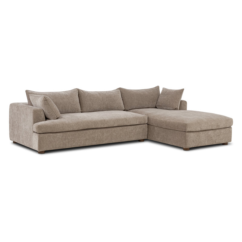 Canapé modulaire avec rangement Fauve brun Ferland, Orienté à droite