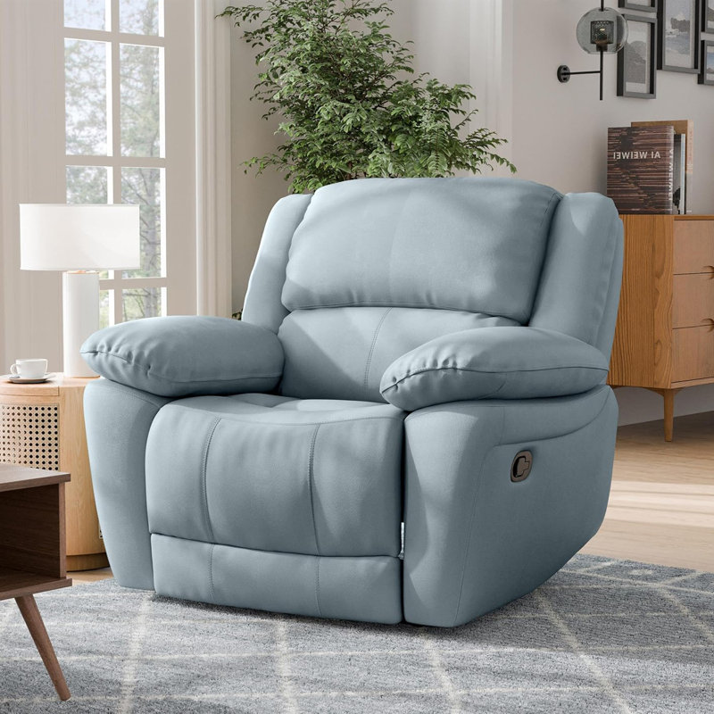 Fauteuil inclinable de 38,4 po de largeur, bleu poudre, Bleu poudre