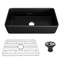 Pure Single Bowl Fireclay Farmhouse Kitchen Sink with Accessories-79207455-90977390