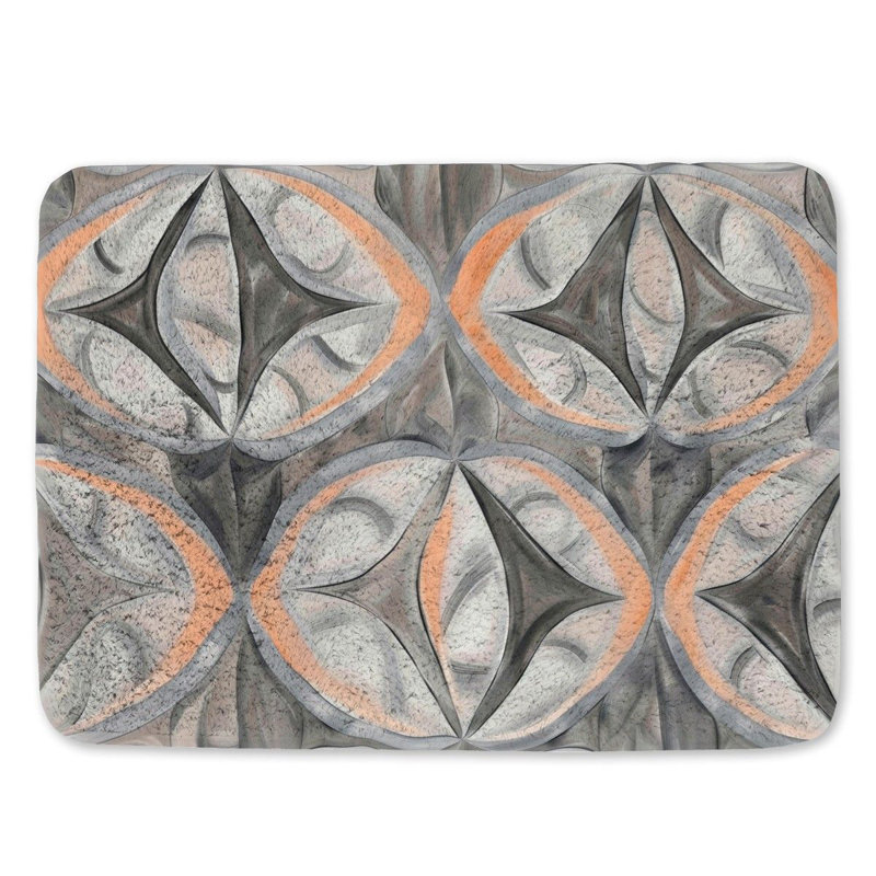 Jeronica Microfiber / Microsuede Non-Slip Bath Mat, 21" W x 34" L