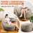 44 Inch Lazy Sofa (Light Gray), Velvet Fabric+Sponge Filling Comfortable And Soft, Side Pockets Convenient For Storage, Sofa Handle Easy To Move-1041175775