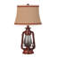 Lampe de table en métal et verre