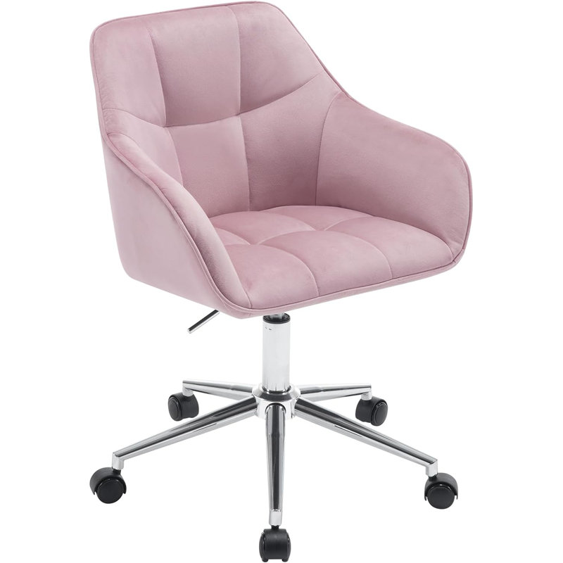 Failand Velvet Task Chair, Pink