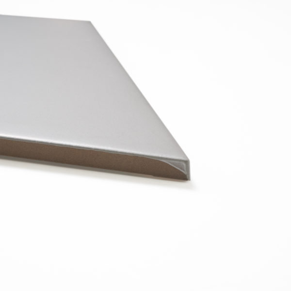 Carreau en porcelaine argenté mat 7,5 × 13 Motion Arlequin, Gris