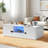 Modern High Glossy Rectangle Coffee Table With 2 Cabinets, One Drawer, 16 Colour Led Lights And An Open Shelf-745390805