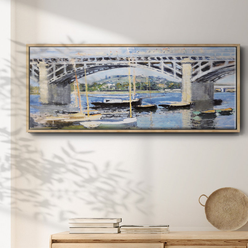 Le pont sur la seine, 1874 - Toile encadrée, H 8 po x l 20 po