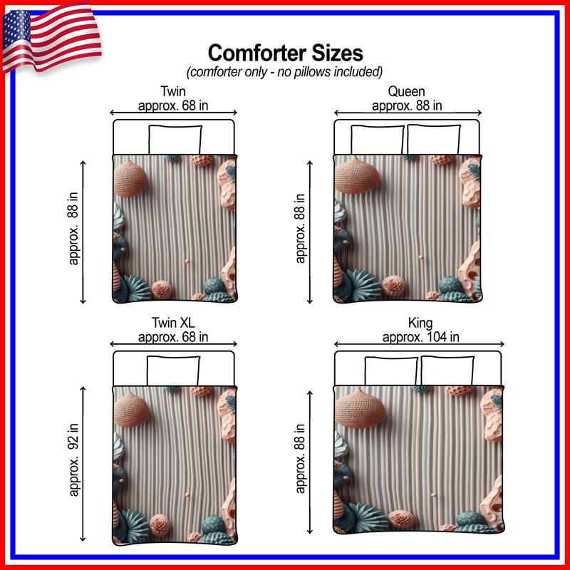 Textured Floral Arrangement Comforter, King