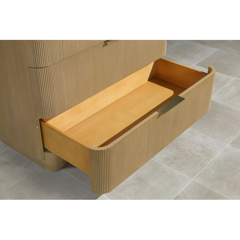 Meuble-lavabo simple en bois massif Calamigo