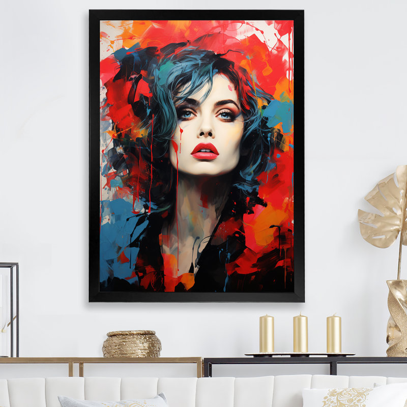 Crimson Carter Portrait II - Portrait, reproduction d'art sur toile_105752, Cadre photo noir, 20" H x 12" W x 1" D