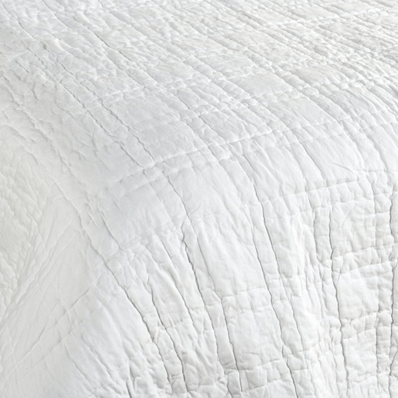 Hailee 100% Cotton White King Quilt With Silvadur Tech By Kosas Home, Queen