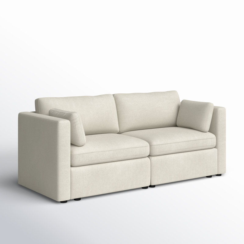 Winfree 2- Piece 78.8" Upholstered Modular Sofa, Beige