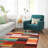 Captivating Amara Multicolored Hand Tufted Wool Contemporary Transitional 5' x 8' Area Rug