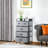 5-Drawer Dresser, Fabric Chest Of Drawers, 4-Tier Storage Organizer For Bedroom Entryway, Tower Unit With Steel Frame Wooden Top, Gray