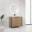 Meuble-lavabo autoportant avec lavabo en résine