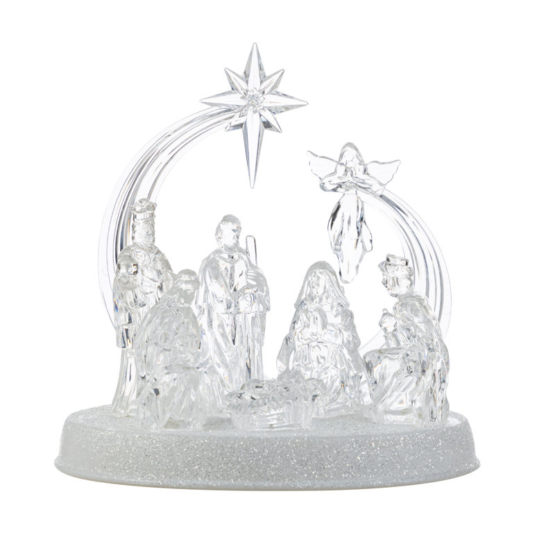 Figurine de crèche de Noël en acrylique 9 "L