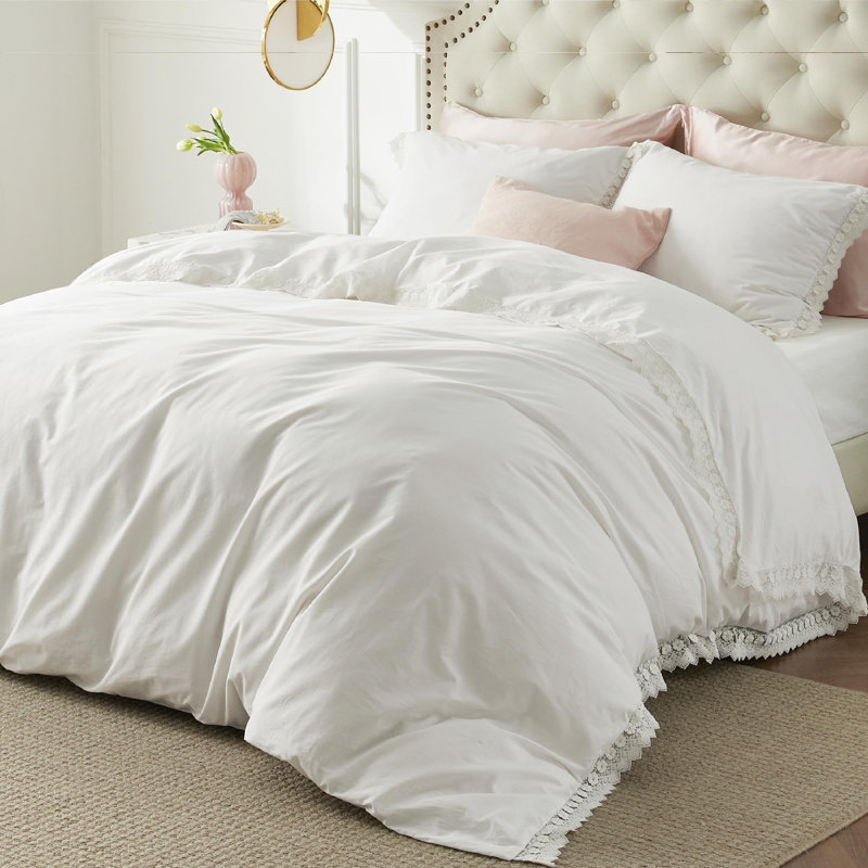 Ensemble de housse de couette Bedure, Housse de couette très grand + 2 taies décorativ