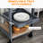 Rolling Grey Kitchen Island Trolley With Drawer & Storage Basket Mobile Drawer, Wire Tray,