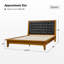  Aviannah Mid-Century Modern 62.25'' W Genuine Leather Solid Wood Platform Bed with Charging Ports-110843876-110843875