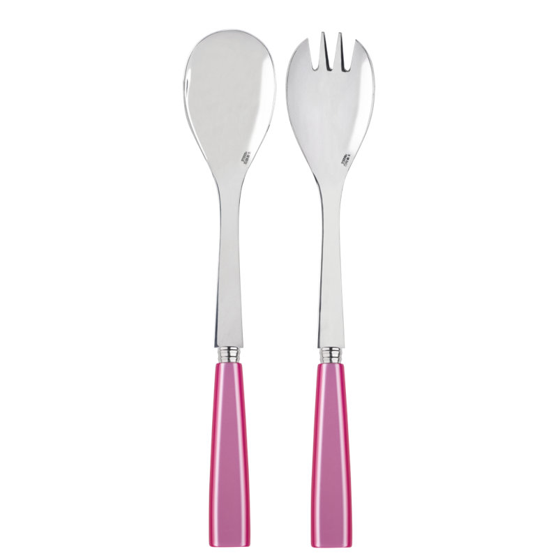 Sabre Paris - Salad Cutlery Set Icône, Pink