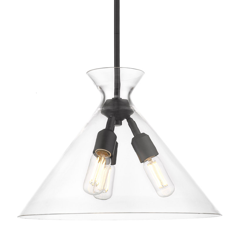 Malta 3 - Light Cone Pendant, Matte Black