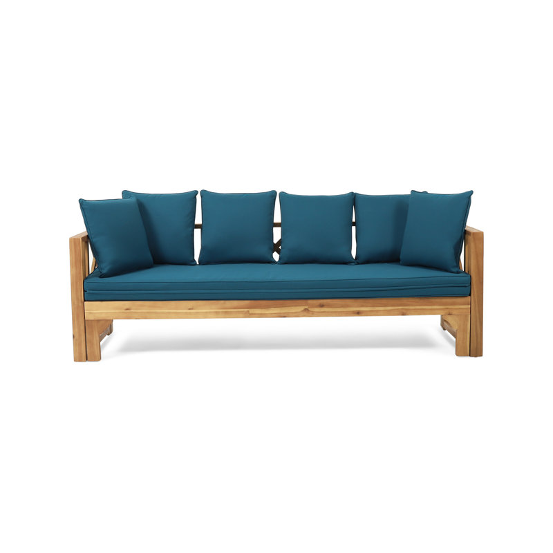 Lit de jour extensible Rustic Long Beach, bois, tissus d'ameublement en bois, matériaux de construction