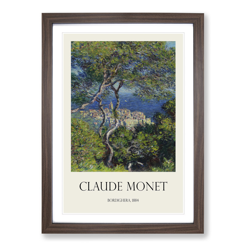 Bordighera by Pierre-Auguste Renoir - Picture Frame Art Prints, 36cm H x 27cm W x 2cm D, Walnut