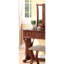 Meuble-lavabo de chambre à coucher avec tabouret, abat-jour pomme, siège rembourré, meuble-lavabo en pin rustique, tiroirs, placage, fabrication-1221516878