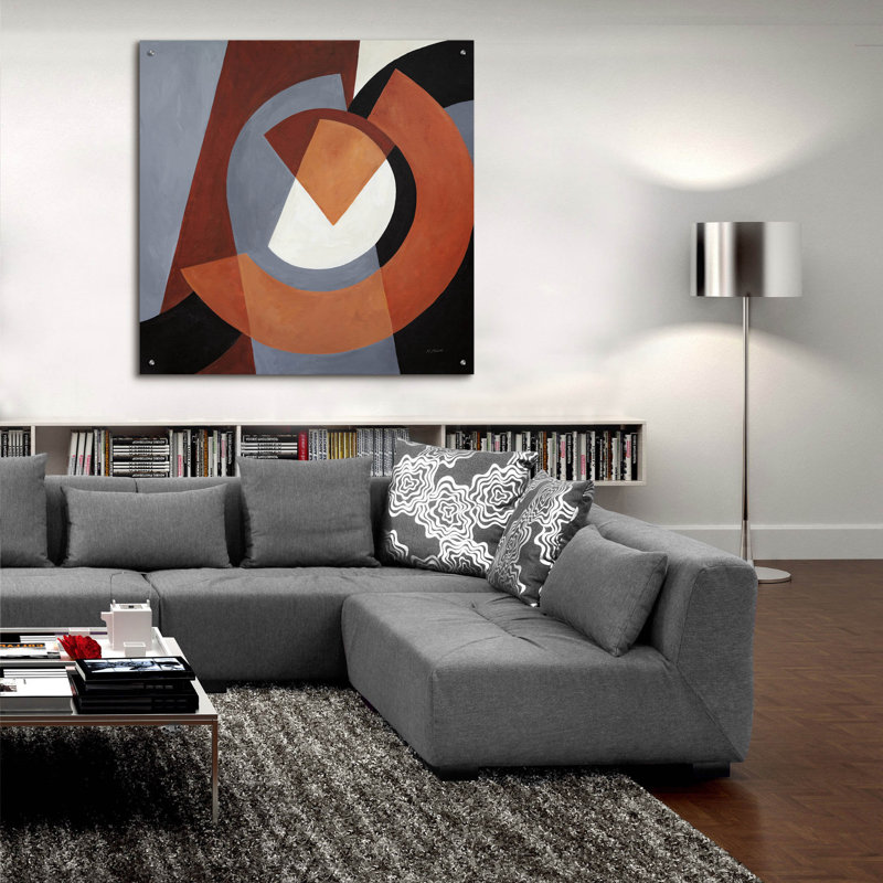 Art mural en verre Ivy Bronx, H 36 po x l 36 po x P 0,2 po