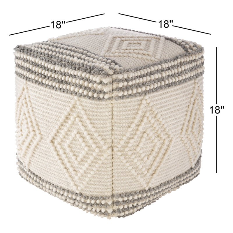 Repose-pieds Tribeca, Mélange de coton brun / beige