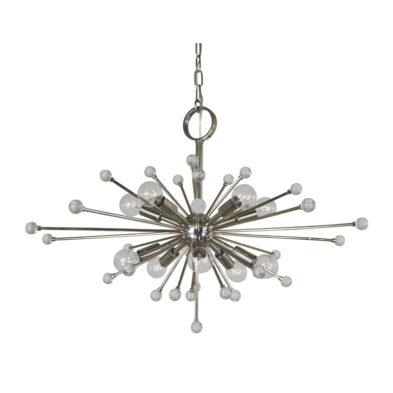 Lustre 10 lumières Camaira par Corrigan Studio®, Nickel poli
