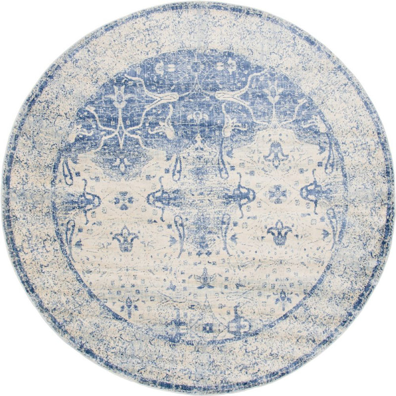Carolina Ikat Indoor Rug, Round 8'