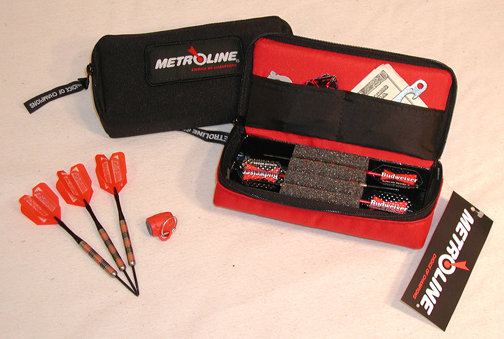 Mini Metroline Fabric Dart Case, Red