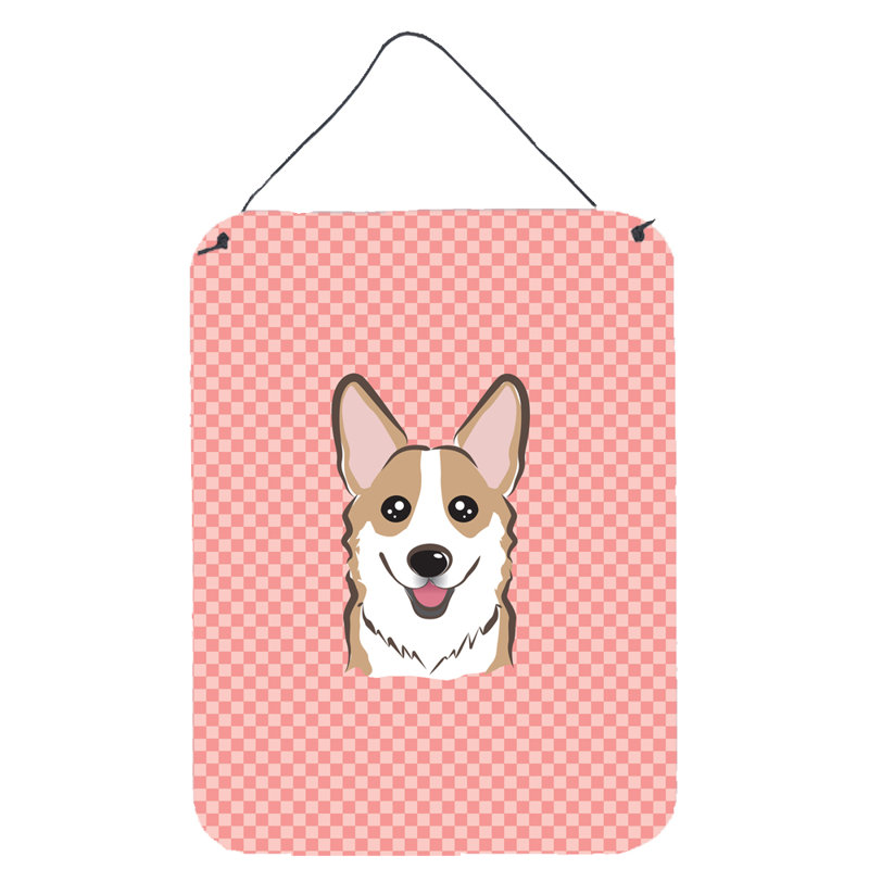 "damier corgi" par denny knight, impression sur plaque, H 16 po x l 12 po x P 0,02 po