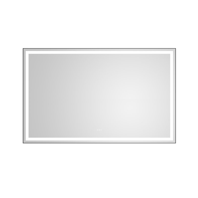 LED Bathroom Mirror with Front-lit, 3 Colors Temperature & Dimmable Light, 48" x 72", Matte Black