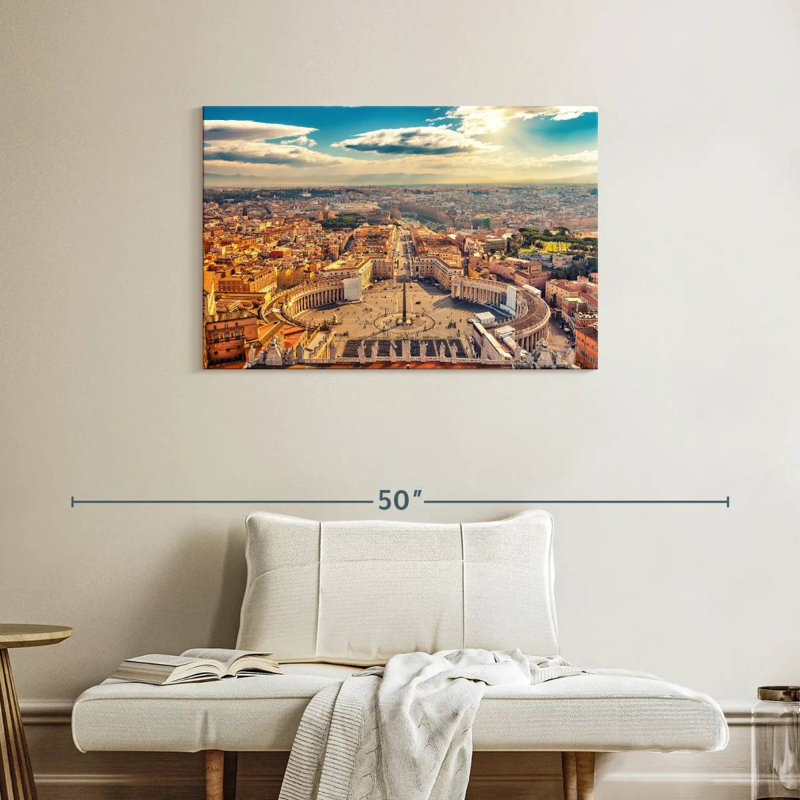 Sireci Sunny St. Peter's Square, 24" H x 36" W