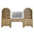 3 Pieces: Desk, 2 Bookcases