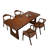 Marlindo 4 - Person Pine Solid Wood Solid Wood Top Double Pedestal Dining Set-1853579929