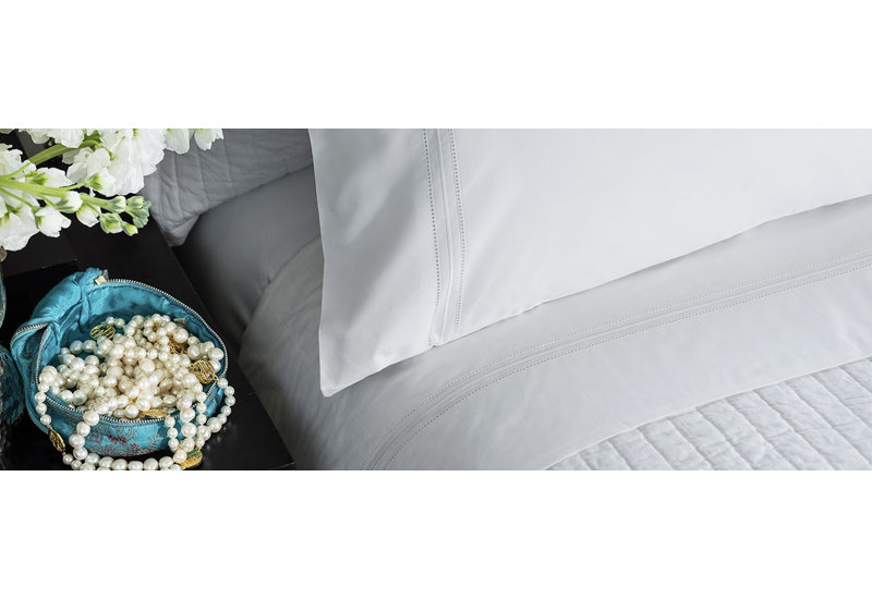 Bella Percale Sheet Set, King Sheet Set + 2 Pillowcases, White