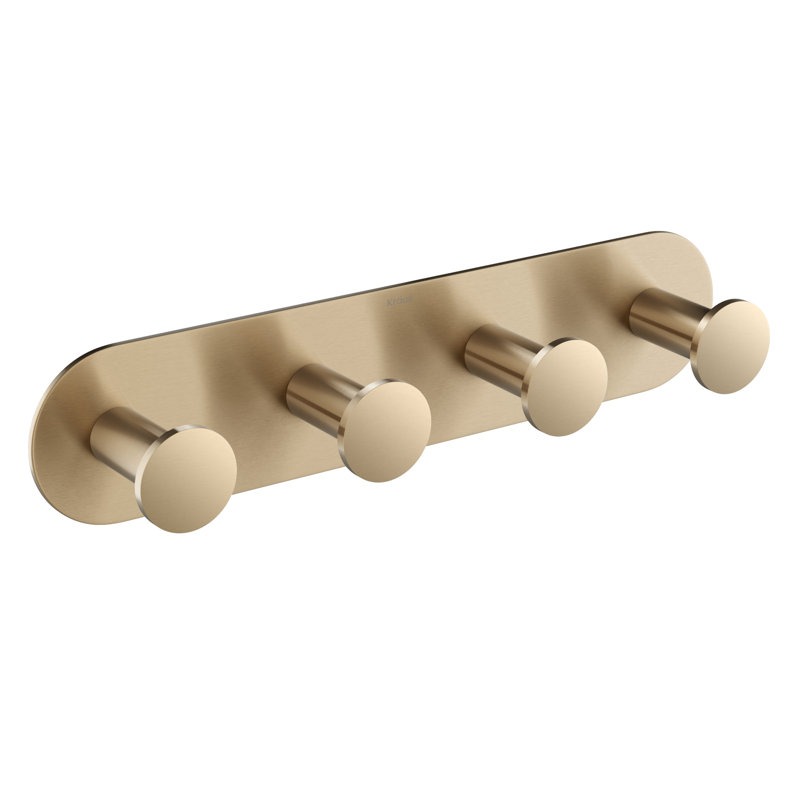 Elie Wall Mounted Robe Rack, Gold
