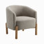 Chaise rembourrée en polyester avec 4 pieds-2051670320